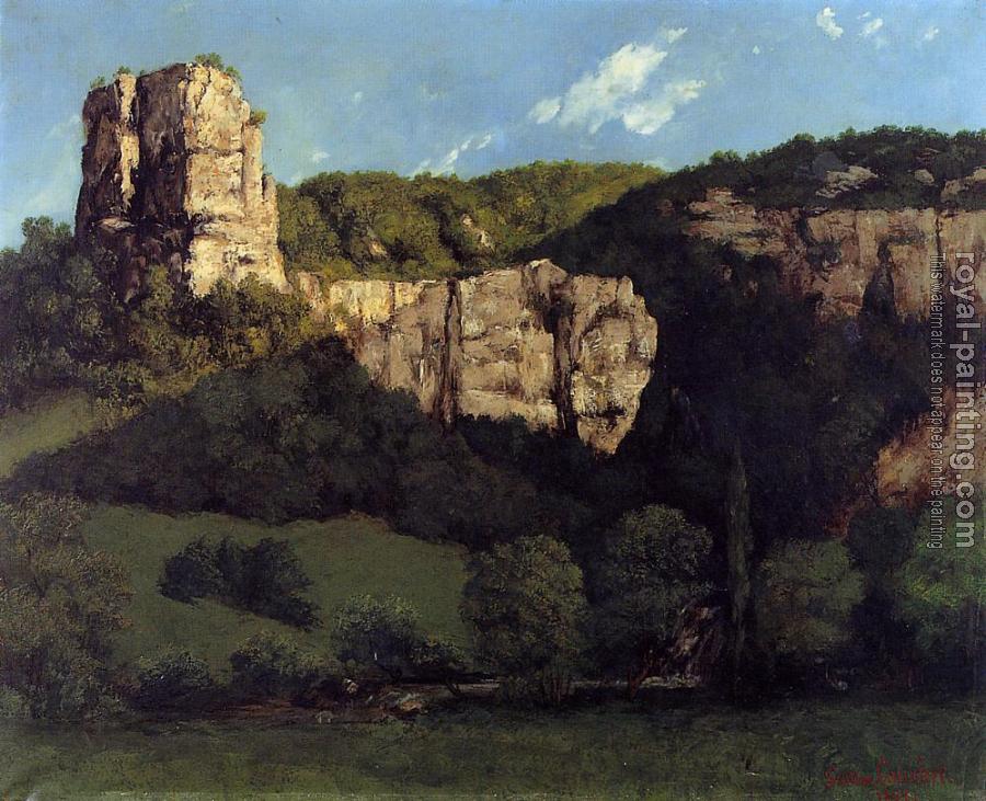 Gustave Courbet : Landscape: Bald Rock in the Valley of Ornans